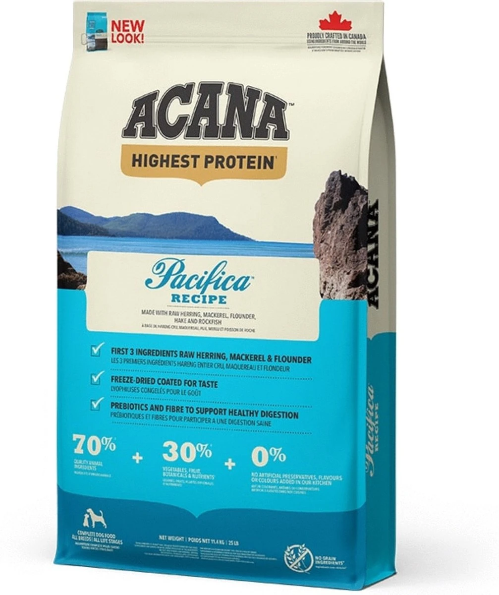 Acana Hondenvoer Highest Protein Pacifica 11,4 Kg 5 Acana Hondenvoer Highest Protein Pacifica 11,4 Kg - Afbeelding 3