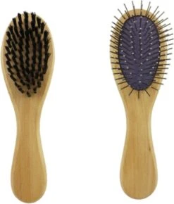 Merkloos Nobleza Dierenborstel - Hondenborstel - Kattenborstel - Tweezijdig - Dubbelzijdig - Hout - Maat L -Merkloos Winkel 1021x1200