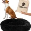 All 4 Pets Supply® Hondenmand Donut - Maat M - Geschikt Voor Honden Tot 50 Cm - Hondenkussen - Zwart