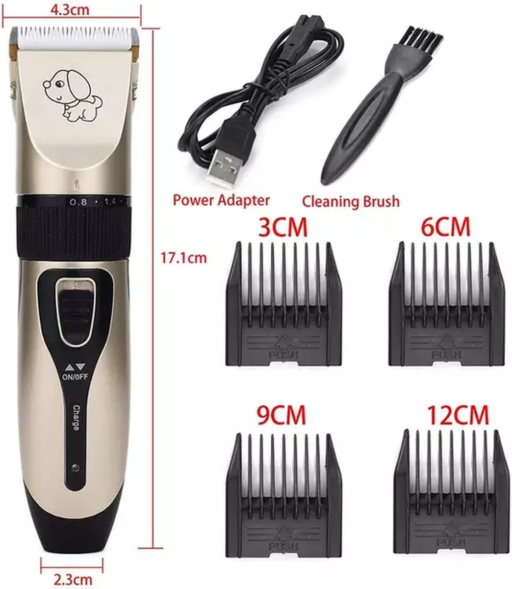 Merkloos Professionele Dierentondeuse - Scheerapparaat Voor Honden En Katten - Trimmer - 4 Opzetstukken - Oplaadbaar - Draadloos - Stil - Verschillende Haar En Vachtlengtes - Haartrimmer - Hondentrimmer - Honden Trimmer - Honden Knippen - Haren Knippen 10 Merkloos Professionele Dierentondeuse - Scheerapparaat Voor Honden En Katten - Trimmer - 4 Opzetstukken - Oplaadbaar - Draadloos - Stil - Verschillende Haar En Vachtlengtes - Haartrimmer - Hondentrimmer - Honden Trimmer - Honden Knippen - Haren Knippen - Afbeelding 8