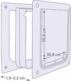 Trixie 2-Weg Hondenluik Wit - M-XL 39 X 45 CM -Merkloos Winkel 1053x1200 3