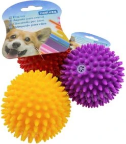Nobleza Speelbal - Hondenspeelgoed - Piepspeelgoed - Apporteerspeelgoed - Hondenbal - Speelbal Hond - Bal Hond - Massagebal - Vinyl - 3 Stuks -Merkloos Winkel 1055x1200