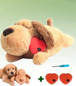 Woefie Hondenknuffel Met Hartslag - Puppyknuffel - Pluche- Puppy Speelgoed- Snuggle Puppy Xl- Knuffel Hond- Baby Knuffel- Knuffel Met Hartslag - Moederhond - Gratis E-Boek - Gratis Schroevendraaier