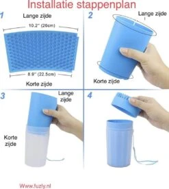 Fuzly - Hondenpoot Reiniger - + Handdoek - Hondenborstel - Hondenverzorging - Verzorging Hond - Hond Wassen - Blauw -Merkloos Winkel 1075x1200