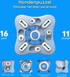 Honden Speelgoed Intelligentie – Hondenpuzzel - Interactieve Training – Voorkomt Verveling – 16 Vakjes – 11 Verplaatsbare Schuifjes - Denkspelletjes Voor Honden - Anti Schrokbak Hond – LumifyMe -Merkloos Winkel 1098x1200 3