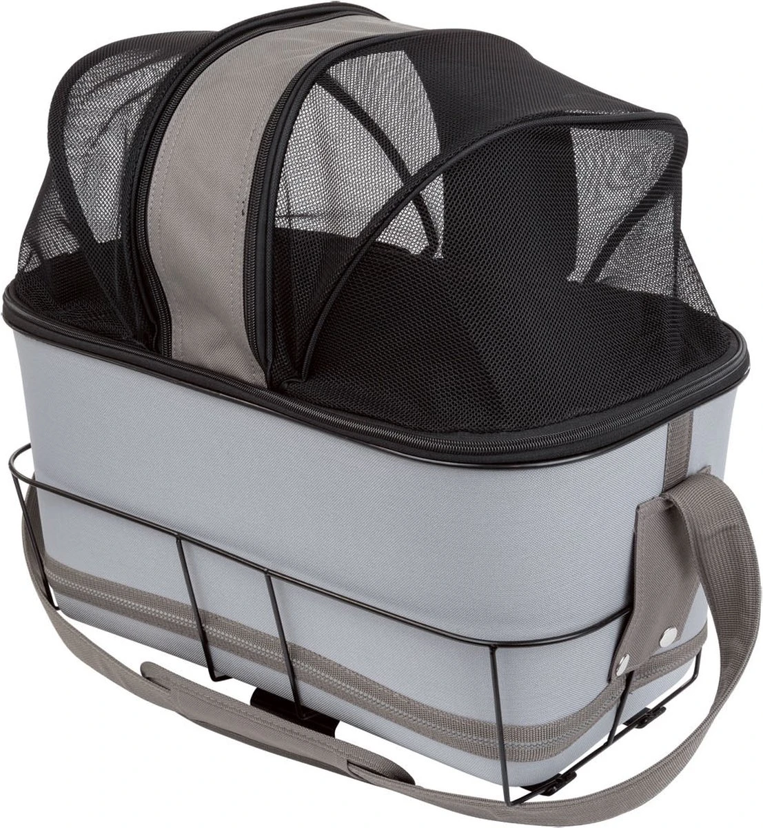 Zoofari Fiets Hondenmand - Max. Belasting: 6 Kg - Met Geïntegreerd Signaaltoon - Ca. 47 X 29 X 45 Cm (l X B X H) - Stevig Metalen Frame Voor Montage Op De Bagagedrager - Met Zijdelingse Gaasafdekkingen Voor Een Goede Luchtcirculatie - Uitneembare Tas 4 Zoofari Fiets Hondenmand - Max. Belasting: 6 Kg - Met Geïntegreerd Signaaltoon - Ca. 47 X 29 X 45 Cm (l X B X H) - Stevig Metalen Frame Voor Montage Op De Bagagedrager - Met Zijdelingse Gaasafdekkingen Voor Een Goede Luchtcirculatie - Uitneembare Tas - Afbeelding 2