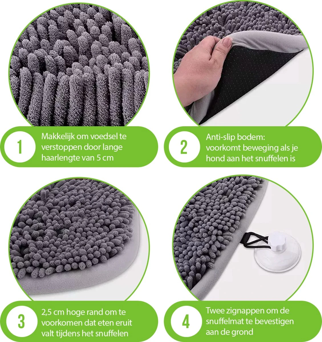 SNOOTS - Snuffelmat Hond - Snuffelmatten Voor Hond En Puppy - Honden Speelgoed Intelligentie - Agility Voor De Hond - Hondentraining - Denkspel Hond - Wasbaar Incl. Zuignappen 8 SNOOTS - Snuffelmat Hond - Snuffelmatten Voor Hond En Puppy - Honden Speelgoed Intelligentie - Agility Voor De Hond - Hondentraining - Denkspel Hond - Wasbaar Incl. Zuignappen - Afbeelding 6