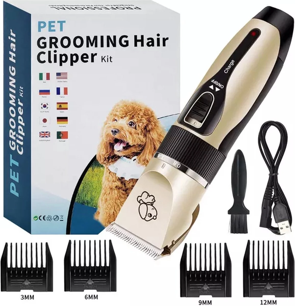 Merkloos Professionele Dierentondeuse - Scheerapparaat Voor Honden En Katten - Trimmer - 4 Opzetstukken - Oplaadbaar - Draadloos - Stil - Verschillende Haar En Vachtlengtes - Haartrimmer - Hondentrimmer - Honden Trimmer - Honden Knippen - Haren Knippen 12 Merkloos Professionele Dierentondeuse - Scheerapparaat Voor Honden En Katten - Trimmer - 4 Opzetstukken - Oplaadbaar - Draadloos - Stil - Verschillende Haar En Vachtlengtes - Haartrimmer - Hondentrimmer - Honden Trimmer - Honden Knippen - Haren Knippen - Afbeelding 10