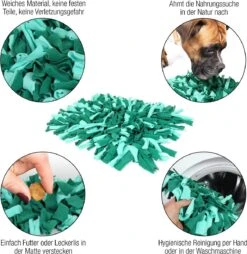 Bella & Balu Snuffelmat Voor Honden (45 X 30 Cm) - Het Snuffelmatten Dient Als Interactief Zoekspel, Bevordert Het Natuurlijk Zoeken Naar Voedsel En Traint De Reukzin Van Uw Hond (Groen) -Merkloos Winkel 1166x1200 5