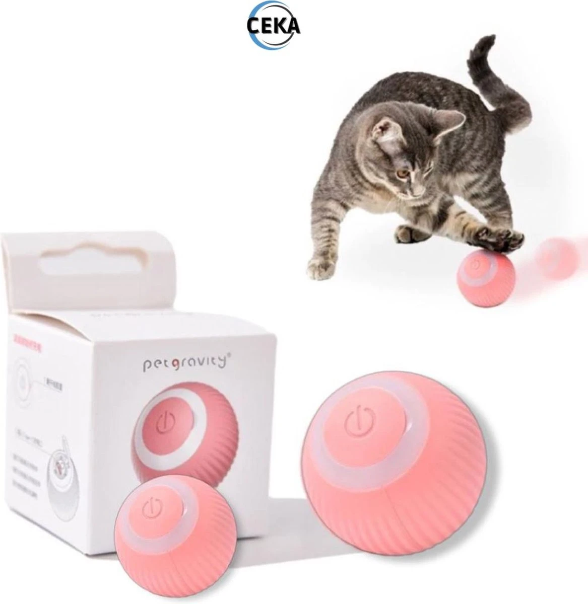 Ceka - Automatisch Katten Honden Speeltje | Zelf Rollende Mini Bal | Interactief & Intelligentie | Elektrisch Katten Speelgoed | Slimme Katten Speeltje - Interactieve Zelf Rollende Bal Voor Katten - Kattenspeeltjes - USB Oplaadbaar- Turquoise 4 Ceka - Automatisch Katten Honden Speeltje | Zelf Rollende Mini Bal | Interactief & Intelligentie | Elektrisch Katten Speelgoed | Slimme Katten Speeltje - Interactieve Zelf Rollende Bal Voor Katten - Kattenspeeltjes - USB Oplaadbaar- Turquoise - Afbeelding 2