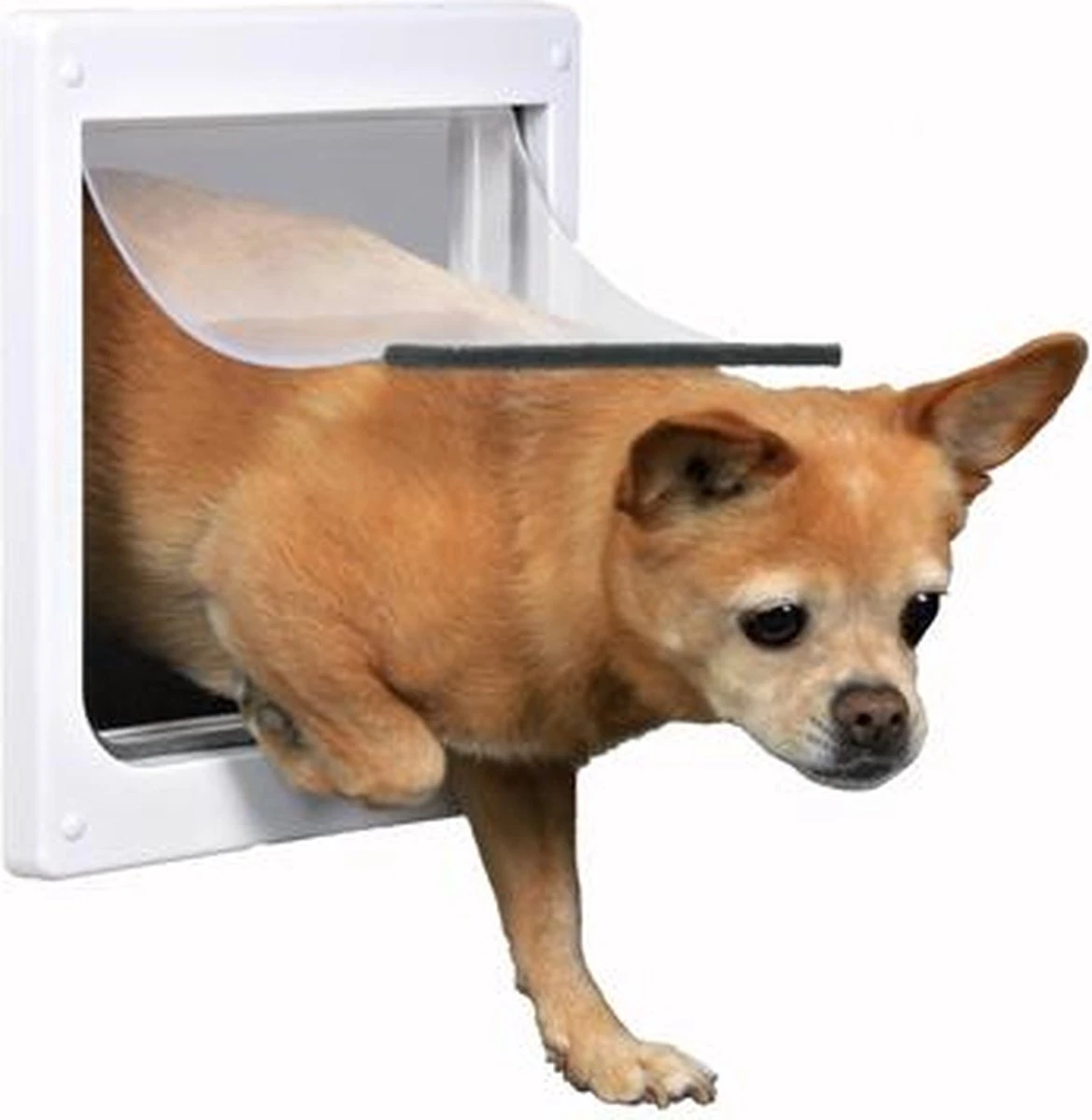 Trixie 2-Weg Hondenluik Wit - S-M 30 X 36 CM 5 Trixie 2-Weg Hondenluik Wit - S-M 30 X 36 CM - Afbeelding 3