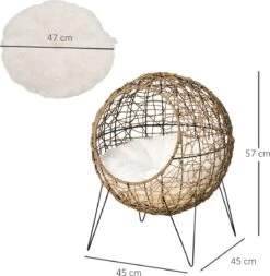 PawHut Kattenhuis Met Metalen Frame D30-442 -Merkloos Winkel 1173x1200 5