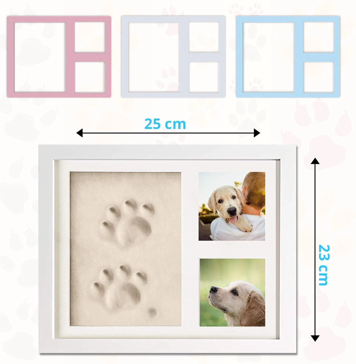 PIXETOOL Fotolijst Kleiafdruk - Gipsafdruk - Pootafdruk Hond - Puppy Speelgoed - Cadeau Voor Man - Cadeau Voor Vrouw - 3D Collage - 54 Extra Letters 4 PIXETOOL Fotolijst Kleiafdruk - Gipsafdruk - Pootafdruk Hond - Puppy Speelgoed - Cadeau Voor Man - Cadeau Voor Vrouw - 3D Collage - 54 Extra Letters - Afbeelding 3