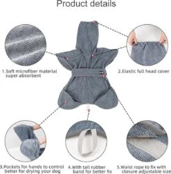 Super Absorberende Honden Badjas Grijs Maat L 14 Super Absorberende Honden Badjas Grijs Maat L -Merkloos Winkel 1178x1200 1