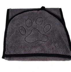 N4dogs – Hondenhanddoek – Honden Handdoek – Microvezel Handdoek – Handdoek Hond – Droogdoek Hond – Dierendeken – Sterk Absorberend – Handdoek Met Zakken - Grijs - 66 X 23 Cm -Merkloos Winkel 1183x1200 2