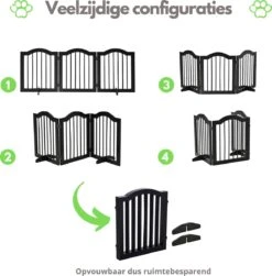 Paws & Claws - Hondenhek –Deurhekje - Dog Barrier - 154,5 X 61 Cm - Opvouwbaar - Zwart -Merkloos Winkel 1183x1200 7