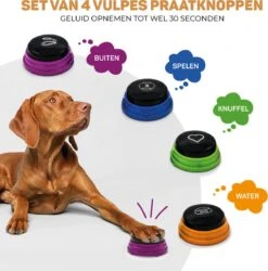 Vulpes Pets® PRO Praatknop Voor Honden - Dogbuttons - Laat Uw Huisdier Spreken - Hondenspeelgoed - Honden Training - Incl. E-Book & Trainingsstickers 15 Vulpes Pets® PRO Praatknop Voor Honden - Dogbuttons - Laat Uw Huisdier Spreken - Hondenspeelgoed - Honden Training - Incl. E-Book & Trainingsstickers -Merkloos Winkel 1184x1200
