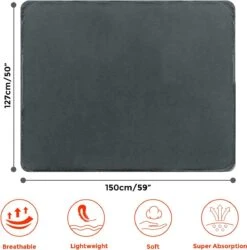 Hondendeken, Fleece, Waterdicht, Wasbaar, Hondenmat, Huisdier, Warme Zachte Deken Voor Hondendeken, Kattendeken, Deken Voor Katten En Honden, Waterdichte Deken Voor Bank, Bed, 150 X 127 Cm -Merkloos Winkel 1185x1200 5