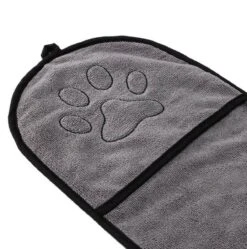 N4dogs – Hondenhanddoek – Honden Handdoek – Microvezel Handdoek – Handdoek Hond – Droogdoek Hond – Dierendeken – Sterk Absorberend – Handdoek Met Zakken - Grijs - 66 X 23 Cm -Merkloos Winkel 1189x1200 4