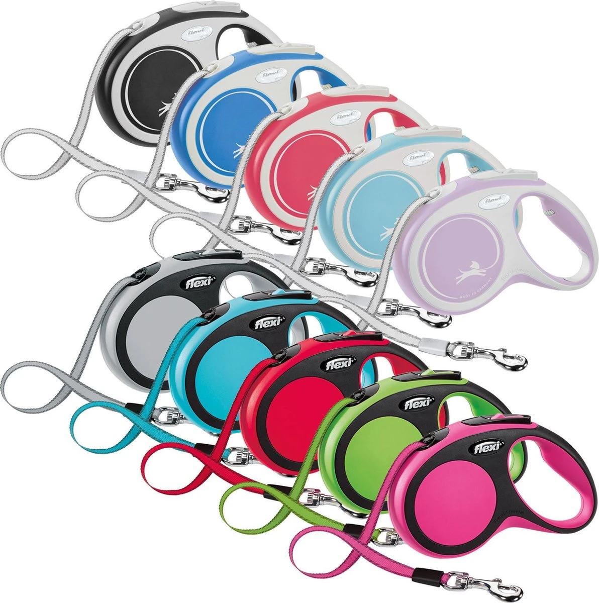 Flexi Rollijn New Comfort Tape L 8 M - Hondenriem - Zwart&Lichtgrijs 8 Flexi Rollijn New Comfort Tape L 8 M - Hondenriem - Zwart&Lichtgrijs - Afbeelding 6