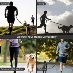 Looplijn Met Heupriem Hands Free - Hondenriem - Reflecterende Hardloopband -Elastische Leiband - Heuptas En Flessenhouder - Zwart - 150 Cm Tot 210 Cm -Merkloos Winkel 1194x1200 10