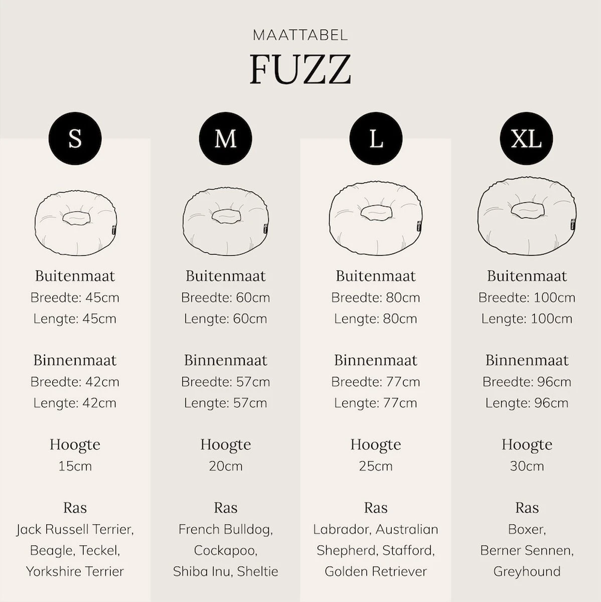 District 70 FUZZ - Hondenmand Comfortabel En Zacht Pluche - Zand, Oudroze, Donkergrijs En Lichtgrijs In S/M/L/XL - Maat: Medium, Kleur: Zand 15 District 70 FUZZ - Hondenmand Comfortabel En Zacht Pluche - Zand, Oudroze, Donkergrijs En Lichtgrijs In S/M/L/XL - Maat: Medium, Kleur: Zand - Afbeelding 13