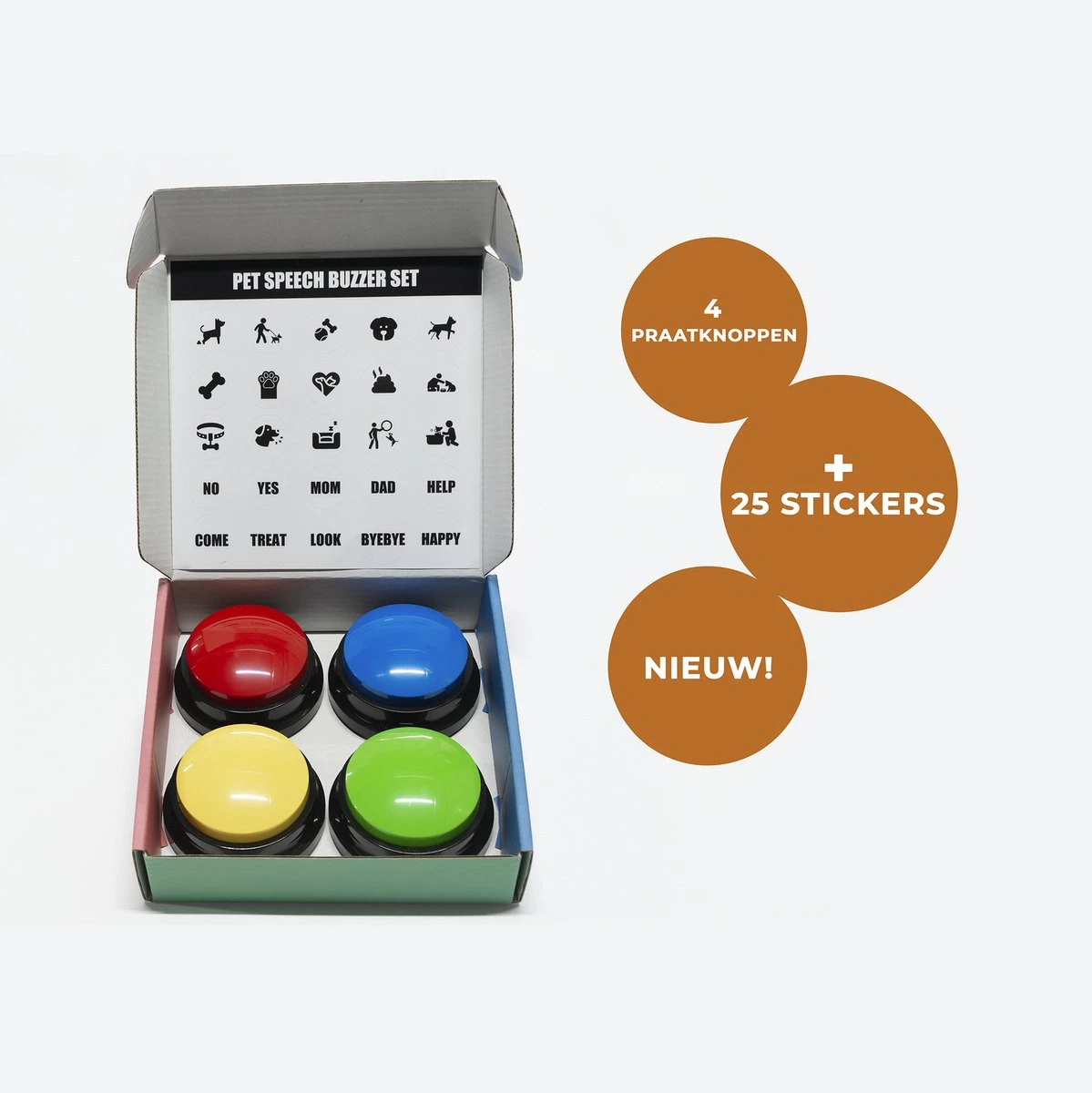 Praatknop Hond - Honden Praatknop - Dog Buttons - Hondenspeelgoed Intelligentie - Dogbuttons - Hondenspeelgoed - Praatknop Voor Honden - Honden Training 3 Praatknop Hond - Honden Praatknop - Dog Buttons - Hondenspeelgoed Intelligentie - Dogbuttons - Hondenspeelgoed - Praatknop Voor Honden - Honden Training