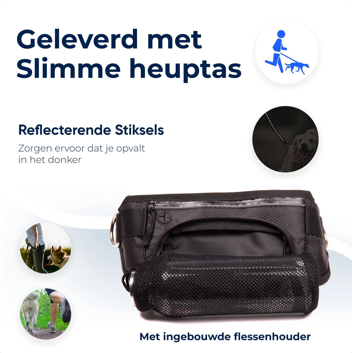 Canicross Looplijn Hond Met Heupriem Voor Hardlopen - Elastische Handsfree Hondenriem - Honden Trainingslijn - 150/200cm - Blauw 6 Canicross Looplijn Hond Met Heupriem Voor Hardlopen - Elastische Handsfree Hondenriem - Honden Trainingslijn - 150/200cm - Blauw - Afbeelding 5