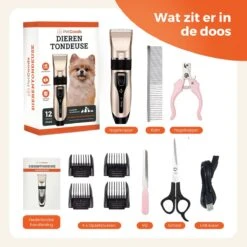 PetGoods Hondentondeuse - 10 Delige Set - Katten & Honden - Draadloos - Low Noise - Incl. Schaar, Nagelknipper, Vijl & Kam 15 PetGoods Hondentondeuse - 10 Delige Set - Katten & Honden - Draadloos - Low Noise - Incl. Schaar, Nagelknipper, Vijl & Kam -Merkloos Winkel 1199x1200