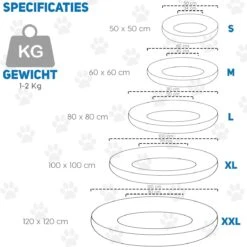 Pawzle Hondenmand - Donut Hondenkussen - Kattenmand - Bed Voor Honden & Katten - Wasbaar - 120cm - Zwart 17 Pawzle Hondenmand - Donut Hondenkussen - Kattenmand - Bed Voor Honden & Katten - Wasbaar - 120cm - Zwart -Merkloos Winkel 1199x1200 9