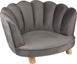 Maxxpro Katten- En Hondenstoel - Grijs - Verhoogd Met Houten Poten - Fluweel Materiaal - 61.5 X 52 X 33 CM - Huisdieren Tot 80 KG -Merkloos Winkel 1200x1006
