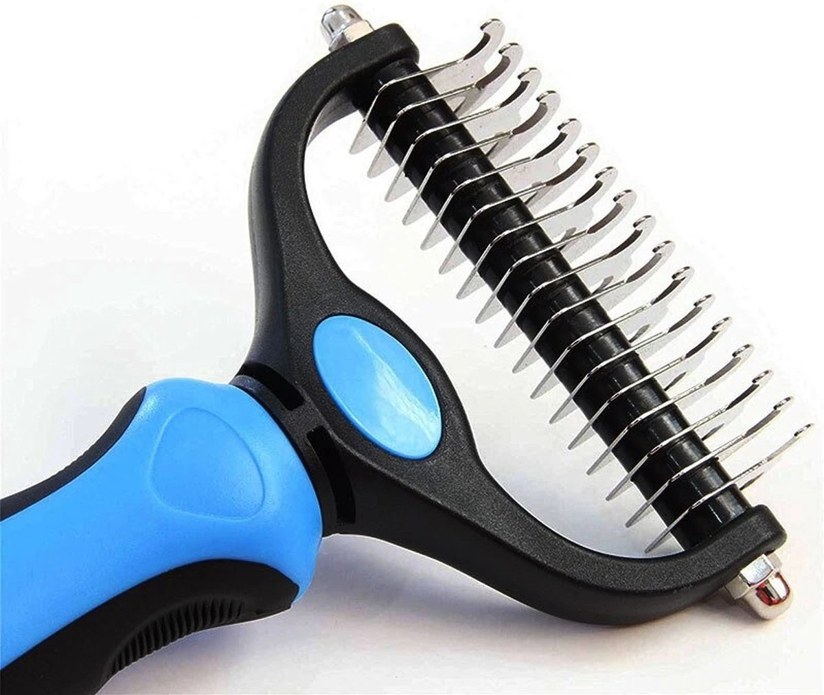 Professionele 2-Zijdige Ondervacht Kam Voor Hond En Kat – Hondenborstel – Kattenborstel - Hondenkam –Anti Klit - Haarverwijderaar Voor Huisdieren - Pijnloos - – Klittenkam – Verwijdert Klitten – Voorkomt Haaruitval – Black Friday - Sinterklaas 4 Professionele 2-Zijdige Ondervacht Kam Voor Hond En Kat – Hondenborstel – Kattenborstel - Hondenkam –Anti Klit - Haarverwijderaar Voor Huisdieren - Pijnloos - – Klittenkam – Verwijdert Klitten – Voorkomt Haaruitval – Black Friday - Sinterklaas - Afbeelding 2