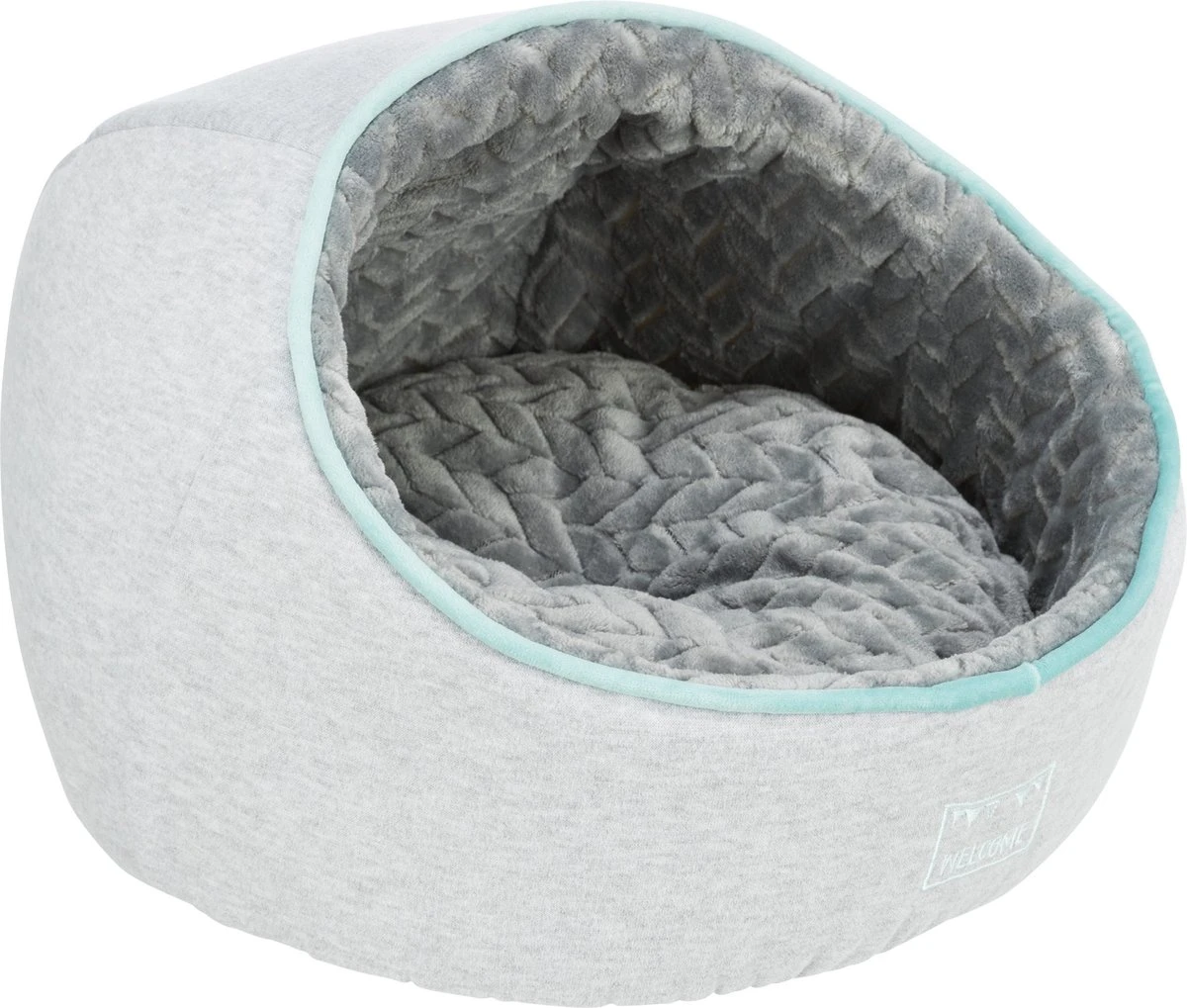 Trixie Hondenmand Iglo Junior Lichtgrijs / Mintgroen - 40X40X27 CM 4 Trixie Hondenmand Iglo Junior Lichtgrijs / Mintgroen - 40X40X27 CM - Afbeelding 2