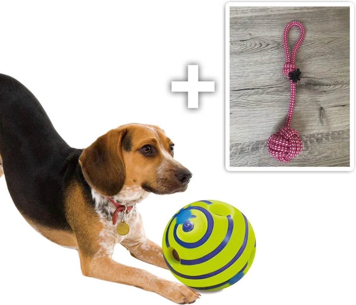 Wobble Wag Giggle Bal+ Honden Touw (30cm)- Honden Bal - Honden Speeltjes - Honden Speelgoed Intelligentie 3 Wobble Wag Giggle Bal+ Honden Touw (30cm)- Honden Bal - Honden Speeltjes - Honden Speelgoed Intelligentie