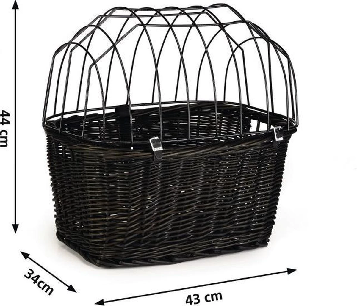 Beeztees - Fietsmand+Draadkap - Zwart - 43x34x44 Cm 5 Beeztees - Fietsmand+Draadkap - Zwart - 43x34x44 Cm - Afbeelding 3