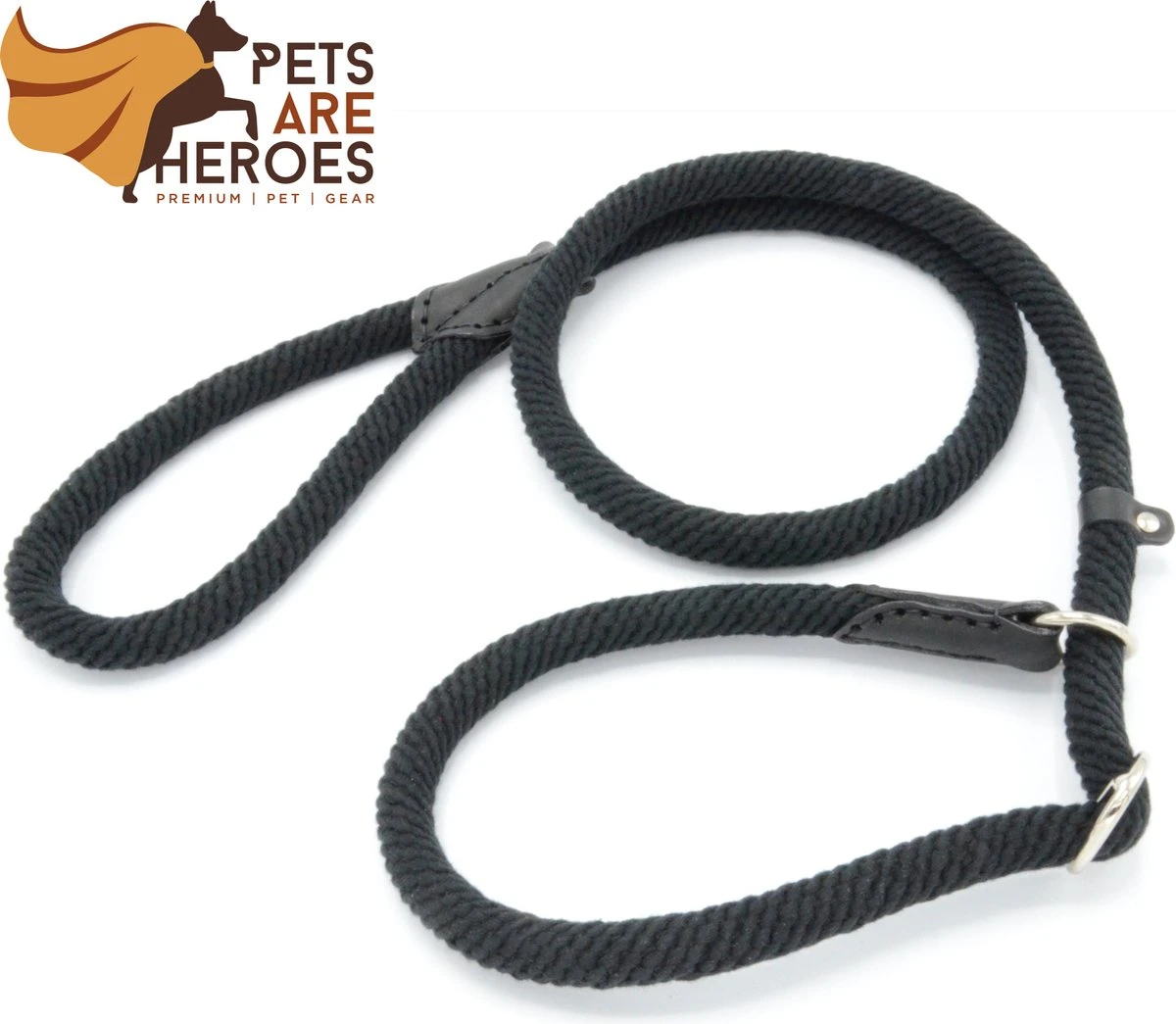 Sliplijn Met Stop - 2 Meter - Zwart - Verstevigd - Roestvrij Staal - Verstelbaar - Hondenriem - Trainingslijn Voor Honden - Touw - Touwlijn - Lijn - Made In Portugal 3 Sliplijn Met Stop - 2 Meter - Zwart - Verstevigd - Roestvrij Staal - Verstelbaar - Hondenriem - Trainingslijn Voor Honden - Touw - Touwlijn - Lijn - Made In Portugal