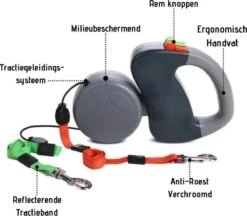 Merkloos Dubbele Hondenriem Voor Twee Honden - Grijs - Tot 22 Kg (per Hond) - 300 Cm -Merkloos Winkel 1200x1048 5