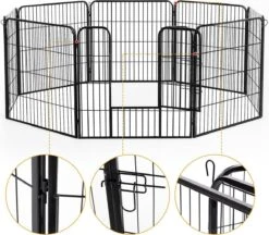 Merkloos Hondenren - Puppyren - Hondenkennel - 8 Kennelpanelen - Staal - 80 Cm Hoog - 640 Cm Omtrek - Uitbreidbaar 15 Merkloos Hondenren - Puppyren - Hondenkennel - 8 Kennelpanelen - Staal - 80 Cm Hoog - 640 Cm Omtrek - Uitbreidbaar -Merkloos Winkel 1200x1051 2