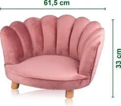 Maxxpro Katten- En Hondenstoel - Roze - Verhoogd Met Houten Poten - Fluweel Materiaal - 61.5 X 52 X 33 CM - Huisdieren Tot 80 KG -Merkloos Winkel 1200x1057 4