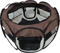 Dailyibed Opvouwbare Puppyren - Bruin - 115x115x58 Cm - Incl. Draagtas - Incl. Voederbak -Merkloos Winkel 1200x1075 2