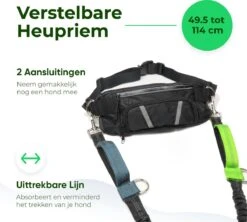 Canicross Looplijn Hond Met Heupriem Voor Hardlopen - Elastische Handsfree Hondenriem - Honden Trainingslijn - 150/200cm - Groen -Merkloos Winkel 1200x1077 7
