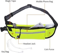 Hondenriem Hardloopriem Elastische Reflecterende Geschikt Voor Hardlopen - Handsfree Riem Met Opbergtasje – Hond Looplijn - Schokabsorberend - Groen -Merkloos Winkel 1200x1098 3