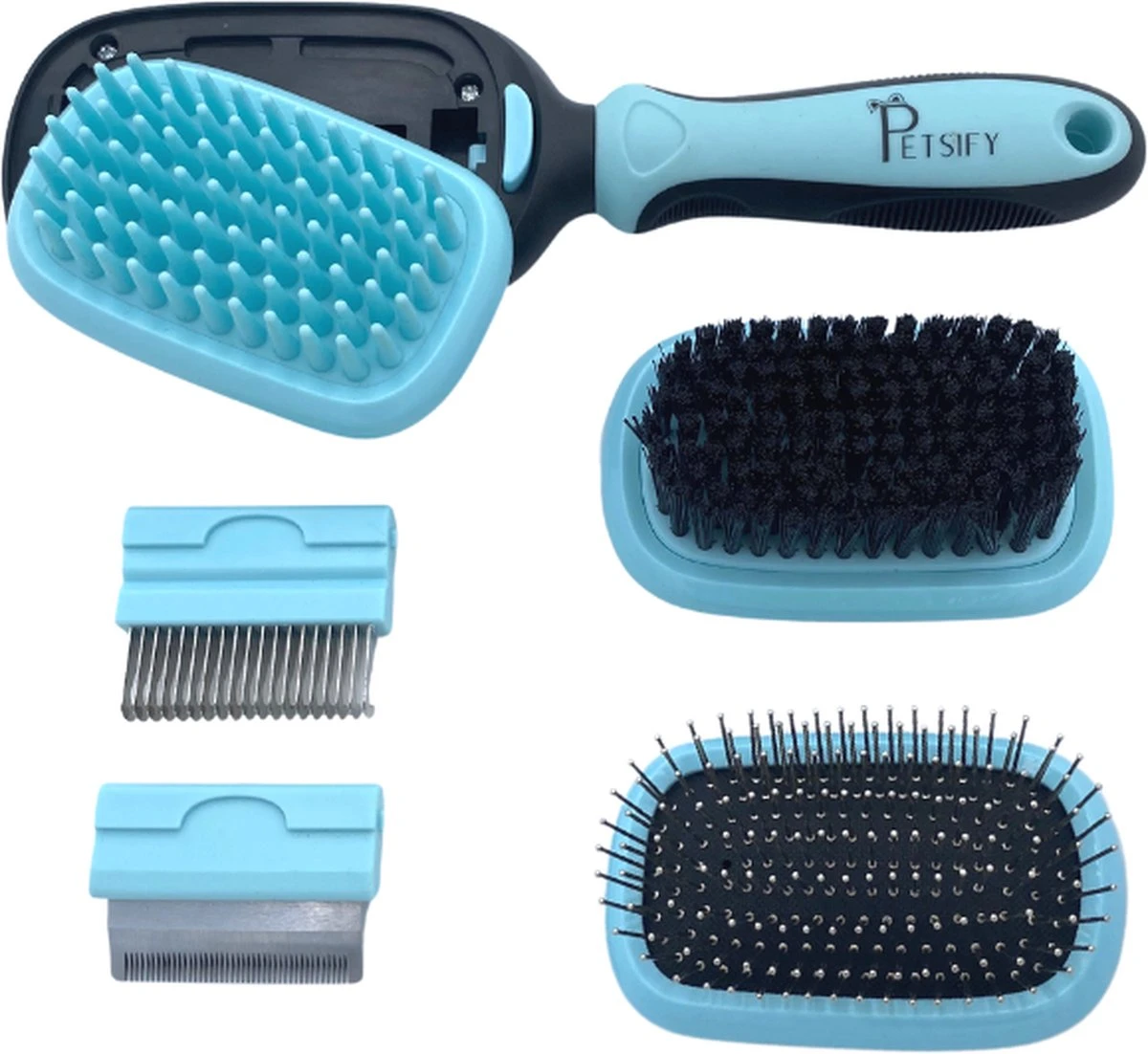 Petsify - Dierenborstel - Professionele 5 In 1 Hondenborstel - Voor Hond En Kat - Tweezijdig - Hondenkam - Kattenborstel - Kattenkam 3 Petsify - Dierenborstel - Professionele 5 In 1 Hondenborstel - Voor Hond En Kat - Tweezijdig - Hondenkam - Kattenborstel - Kattenkam