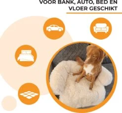 Origineel Hondendeken Voor Bank M – Hondenkleed Fluffy – Pluche Hondenbed - Hondenmand Premium - Volledig Afritsbaar - Beige -Merkloos Winkel 1200x1107 3