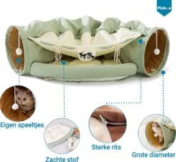 Pishoo® Kattentunnel - Speeltunnel Kat - Kattenspeeltjes - Kattenmand - Kattenhuis - Lichtgroen 20 Pishoo® Kattentunnel - Speeltunnel Kat - Kattenspeeltjes - Kattenmand - Kattenhuis - Lichtgroen -Merkloos Winkel 1200x1107 5