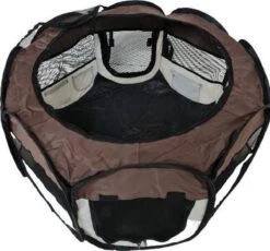 Dailyibed Opvouwbare Puppyren - Bruin - 115x115x58 Cm - Incl. Draagtas - Incl. Voederbak -Merkloos Winkel 1200x1116 5