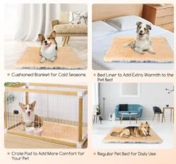 Nobleza Fluffy Benchkussen - Dierenkussen - Hondenkussen - Kattenkussen - Benchmat - Dierenmat - Hondenmat - Kattenmat - Crème - Maat L -Merkloos Winkel 1200x1118 3