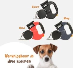 Dubbele Honden Riem – Leiband Hond – Hondenlijn – Looplijn Hond – 2 Honden – 3 Meter – Tot 12kg Per Hond – Reflecterende Lijnen – Met Zaklamp – 360° Draaien – Verstelbaar - Zwart -Merkloos Winkel 1200x1120 10