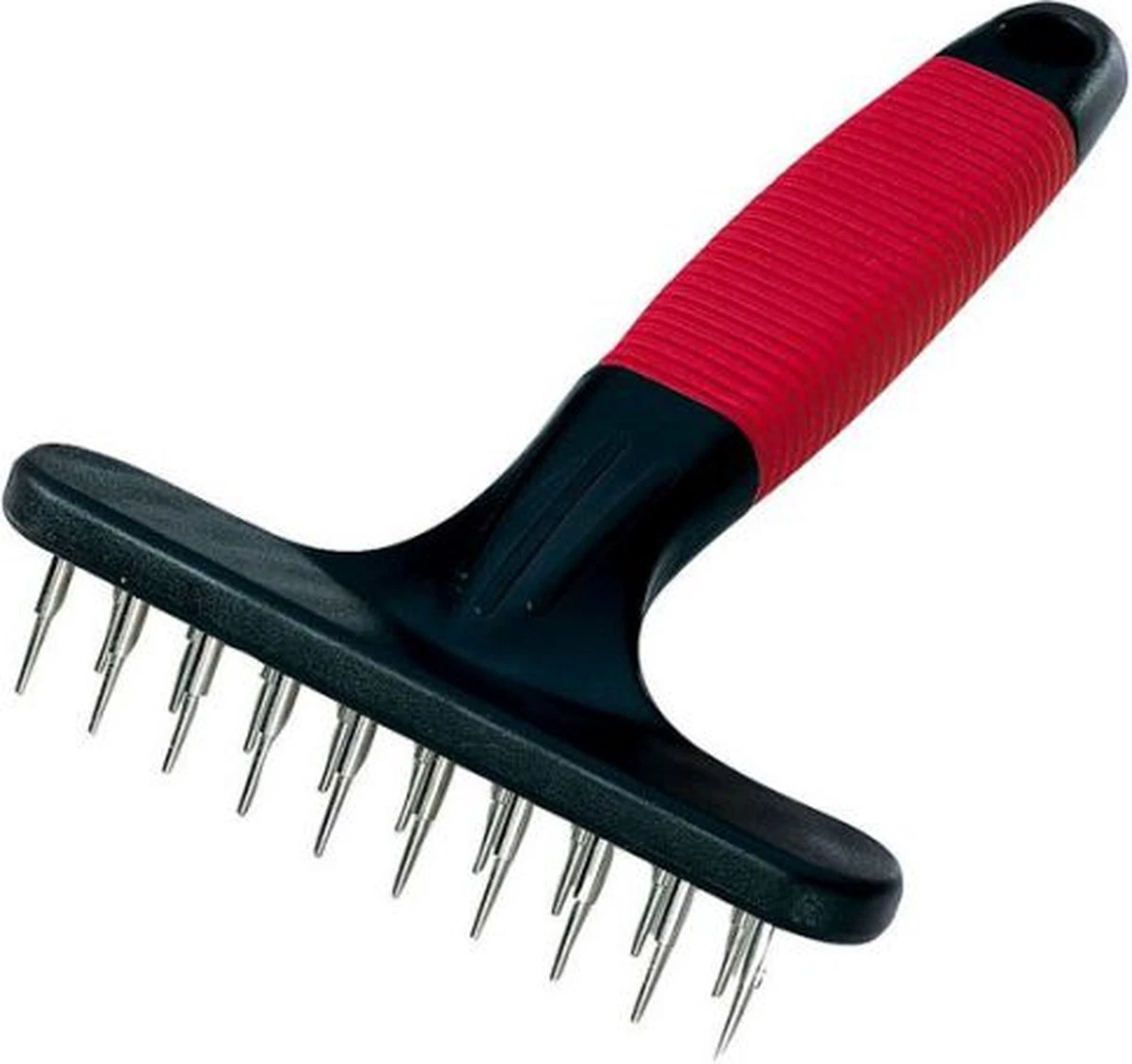 Ferplast Herderhark Dubbel - Hondenvachtborstel - 11x15.5 Cm Rood Zwart 5 Ferplast Herderhark Dubbel - Hondenvachtborstel - 11x15.5 Cm Rood Zwart - Afbeelding 3