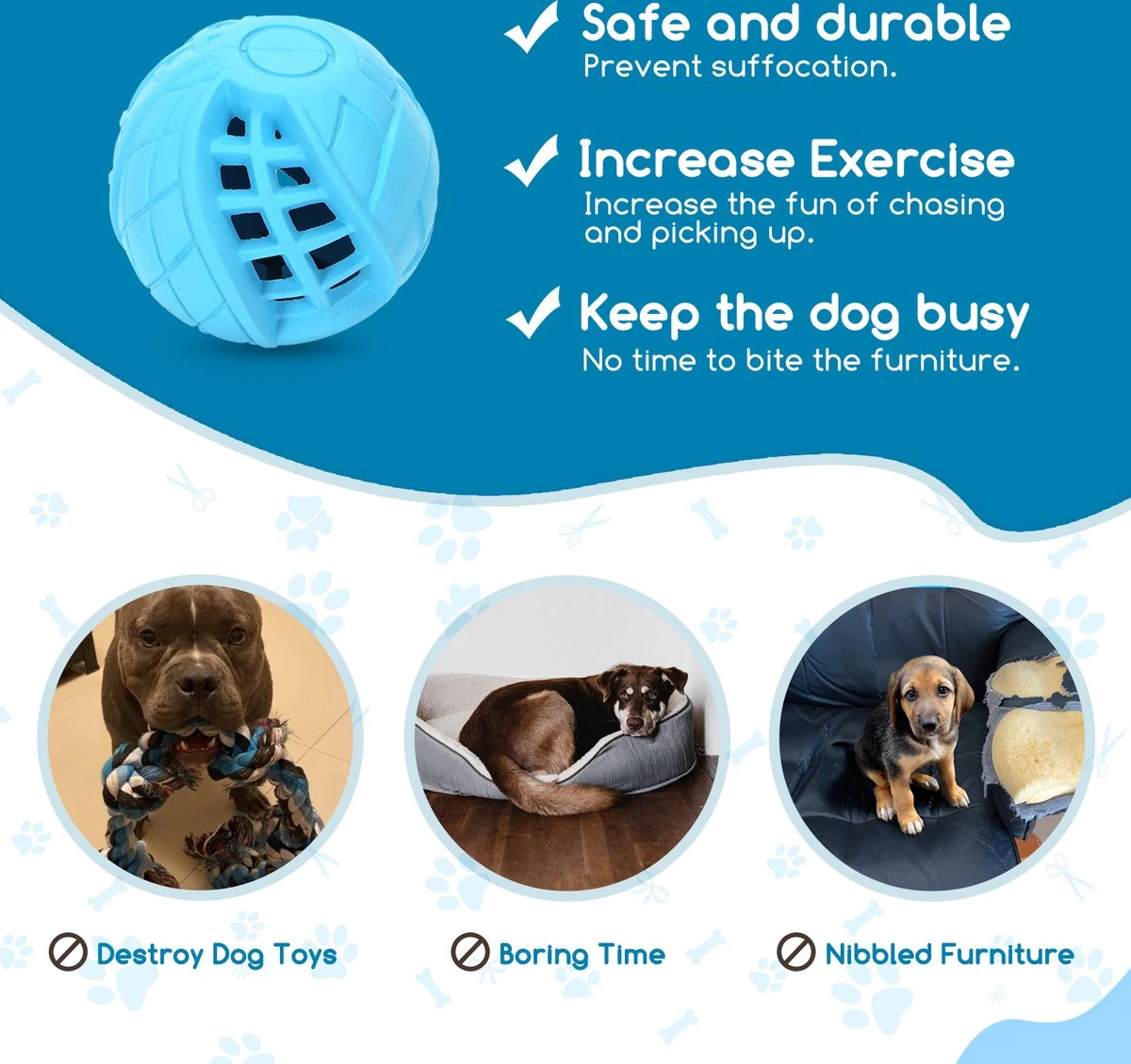 Nobleza Honden Speelgoed - Hondenspeeltjes - Hondenbal - Hondenspeelgoed - Honden Bal - Snackbal Hond - Kauwspeelgoed - Blauw - 8 Cm 5 Nobleza Honden Speelgoed - Hondenspeeltjes - Hondenbal - Hondenspeelgoed - Honden Bal - Snackbal Hond - Kauwspeelgoed - Blauw - 8 Cm - Afbeelding 3